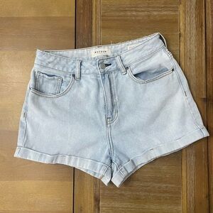 PacSun Blue Jean Shorts High-Waisted cuffed Hem
